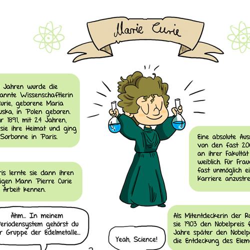 MarieCurie Marie Curie Wissenschaft 150 Science Comic