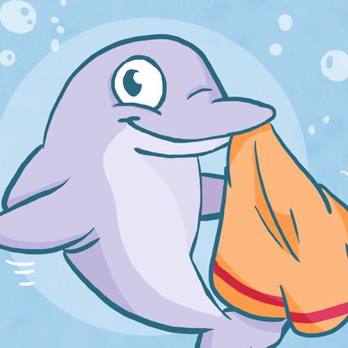 Towel Day Douglas Adams Delphin Handtuch