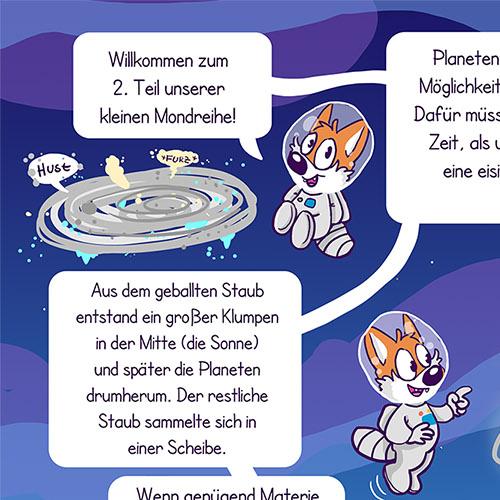 Mond Monde Moon Astrophysik Wissenschaft Science Astrofuchs Fuchs Fuchskind