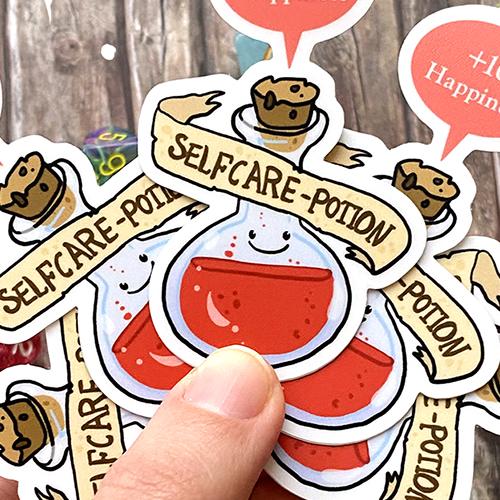daniela schreiter comic Fuchskind sticker selfcare potion