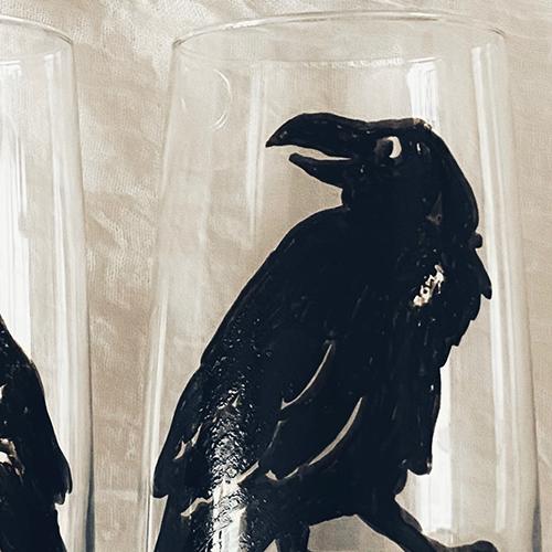 daniela schreiter comic Fuchskind raven crow glass painting