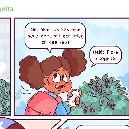 daniela schreiter comic Fuchskind Flora Inconita App Pflanzen Science Wissenschaft Biologie