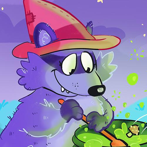 daniela schreiter comic Fuchskind witch witchy raccoon waschbear hexen hexe maus mouse halloween goblincore