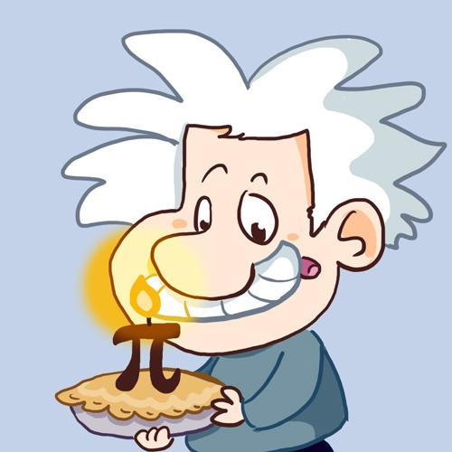 Albert Einstein Wissenschaft PiDay Kuchen Geburtstag