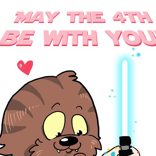 Maythe4th Star Wars StarWars Chewbacca Cupcake Lichtschwert Lightsaber