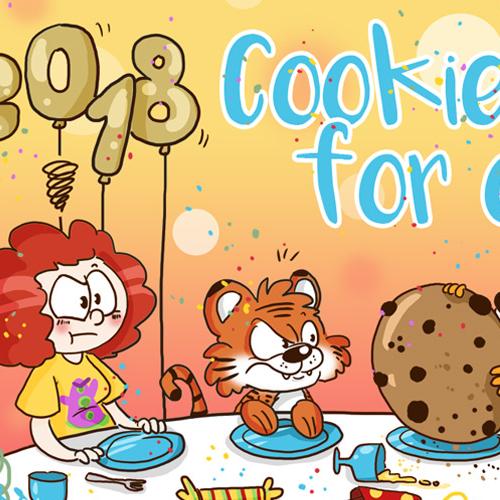 Silvester2018 Neujahr Silvesterfeier Cookie for One Fuchs Tiger Party Keks
