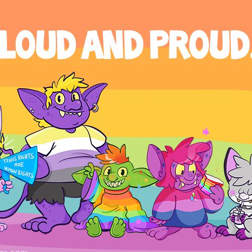 daniela schreiter comic Fuchskind Pride Goblins Queer Rainbow LGBTQAI Goblin