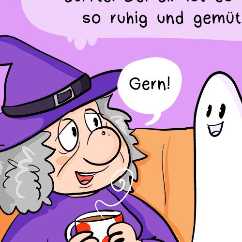 fuchskind Daniela Schreiter Geist Hexe Halloween Samhain Comic Popcorn